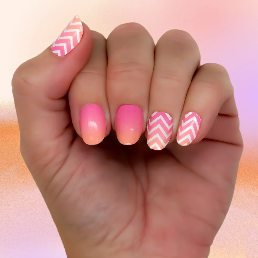 Nail Wrap - Chevron Ombré
