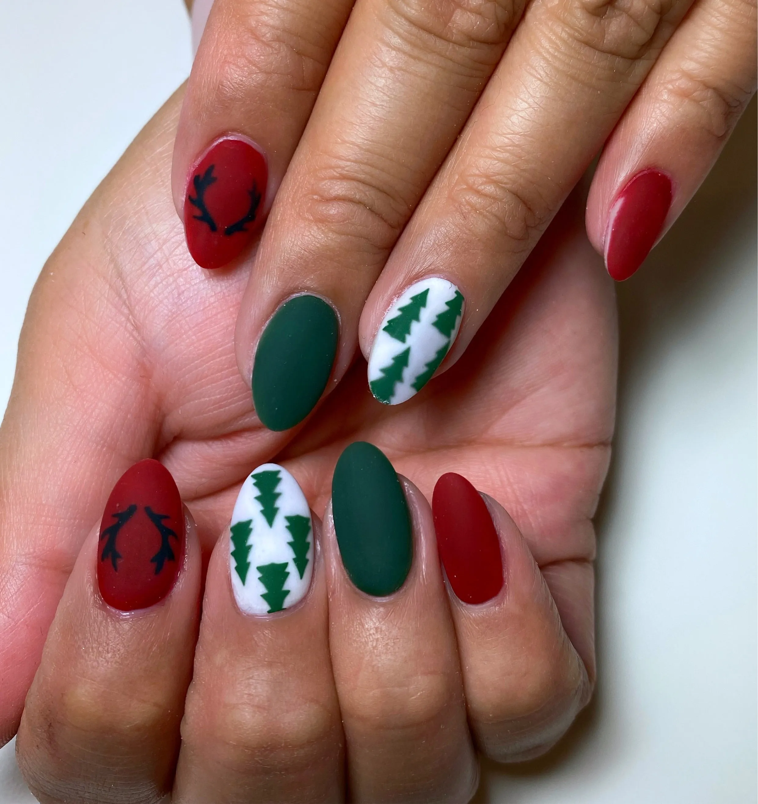 Oh Christmas Tree Nail Decal | Dark Green