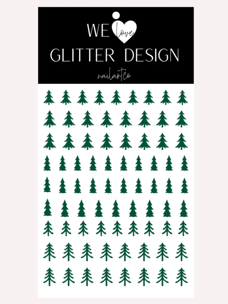 Oh Christmas Tree Nail Decal | Dark Green