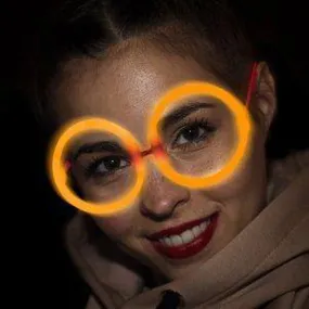 Orange Round Glow Eyeglasses