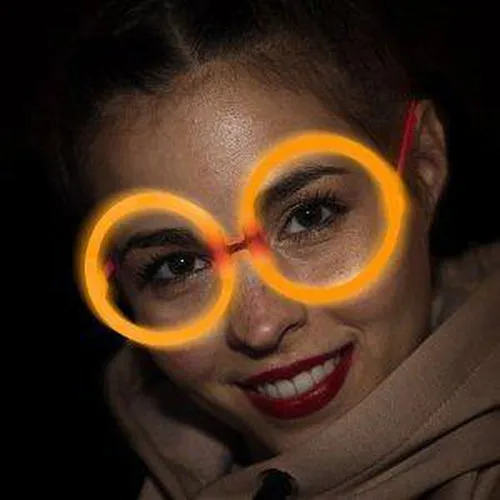 Orange Round Glow Eyeglasses