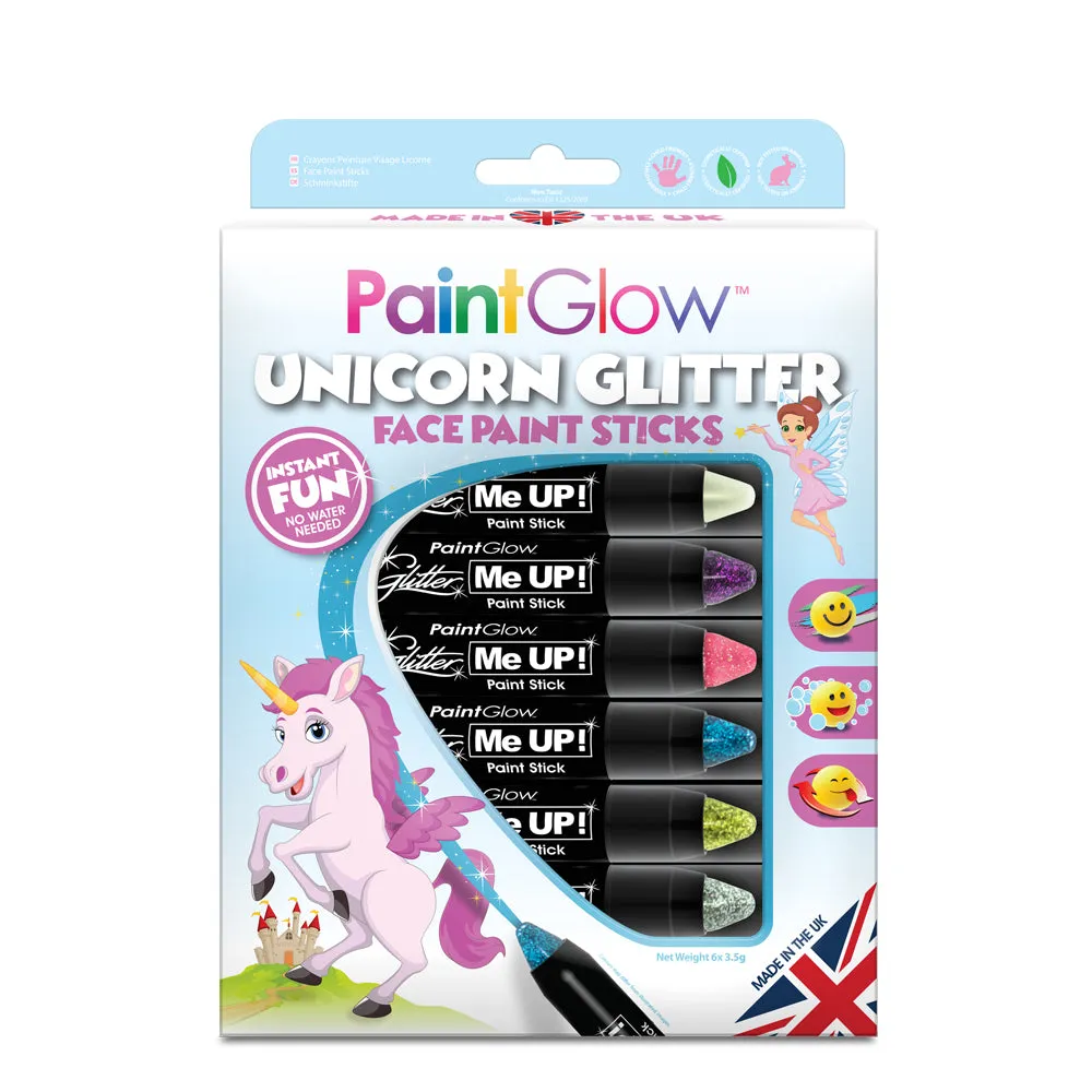 PaintGlow Unicorn Glitter Face Paint Sticks