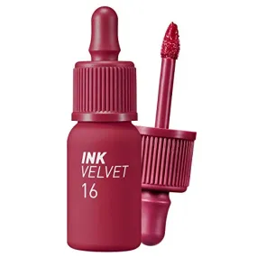 Peripera Ink the Velvet Liquid Lip | High Pigment Color, Longwear, Weightless, Not Animal Tested, Gluten-Free, Paraben-Free | Heart Fuchsia Pink (#16), 0.14 fl oz