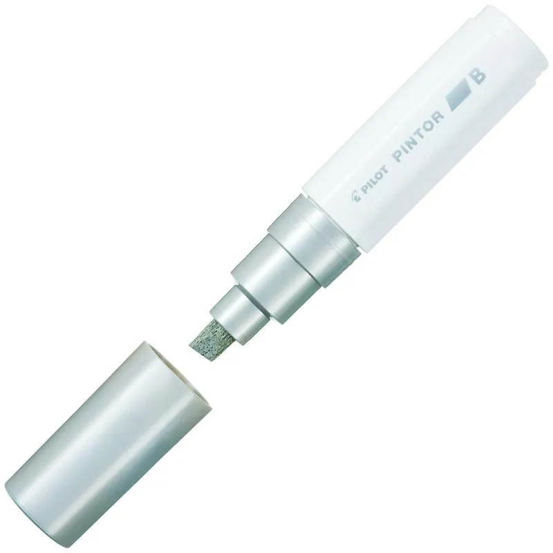 Pilot Pintor Paint Marker Broad Chisel Tip 8.0Mm Silver