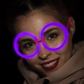 Purple Round Glow Eyeglasses