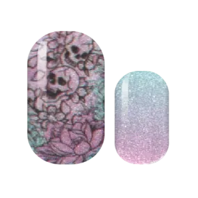 Single Line Skulls Nail Wraps