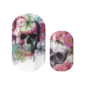 Skull Floral Nail Wraps