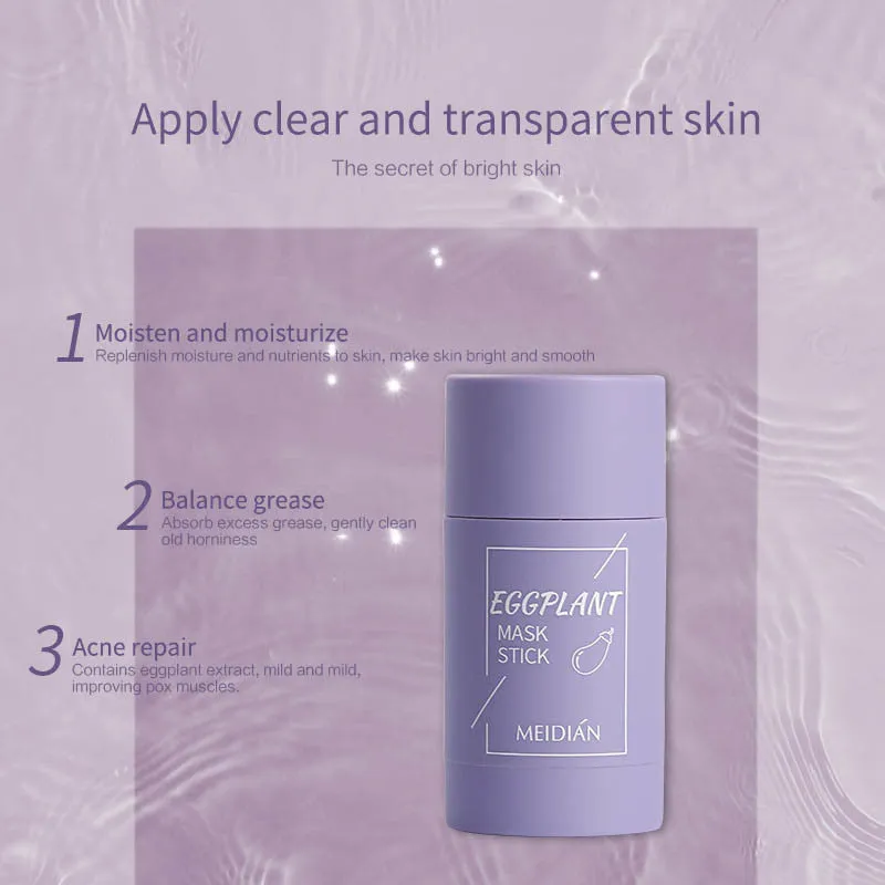 Stick Mask Oil Control Anti-Acne Eggplant Skin Care