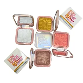 Sunshine & Glitter Highlighter Shimmer Compacts