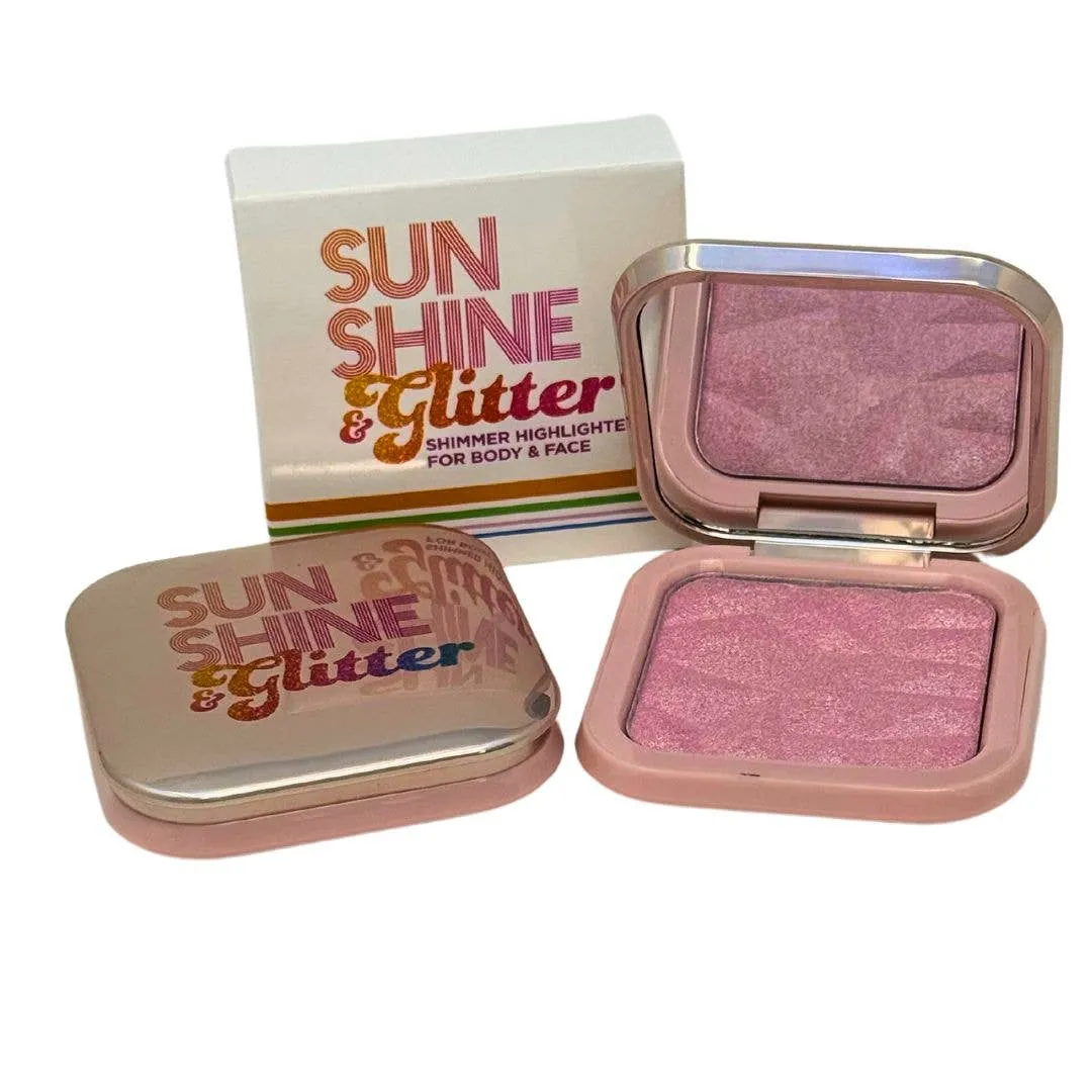 Sunshine & Glitter Highlighter Shimmer Compacts