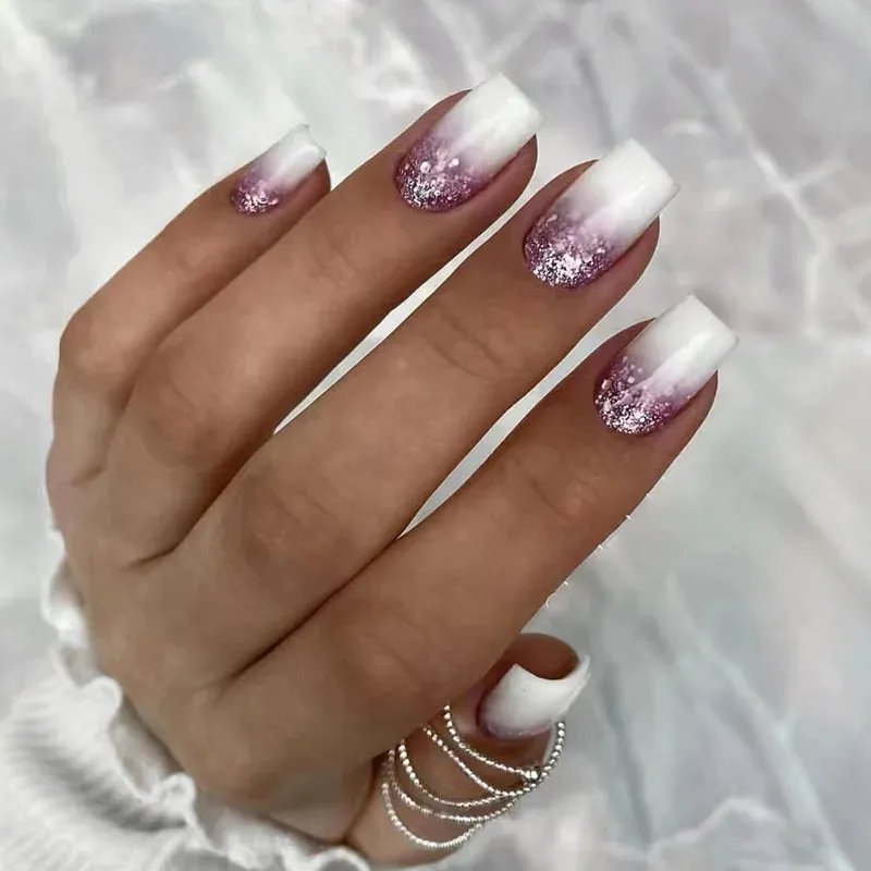 TEEK - 24pcs Short Round False Nails