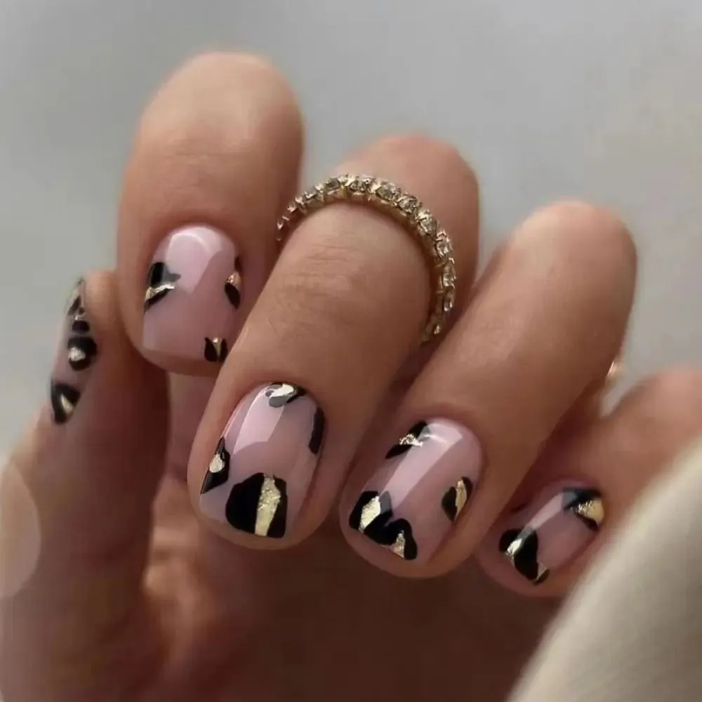 TEEK - 24pcs Short Round False Nails