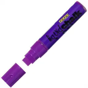 Texta Jumbo Liquid Chalk Markers Wet Wipe Chisel 15Mm Purple