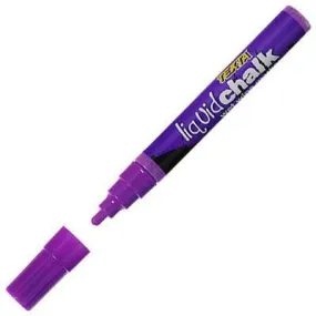 Texta Liquid Chalk Markers Wet Wipe Bullet Purple