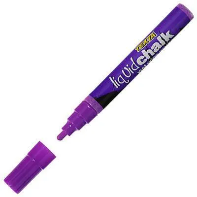 Texta Liquid Chalk Markers Wet Wipe Bullet Purple