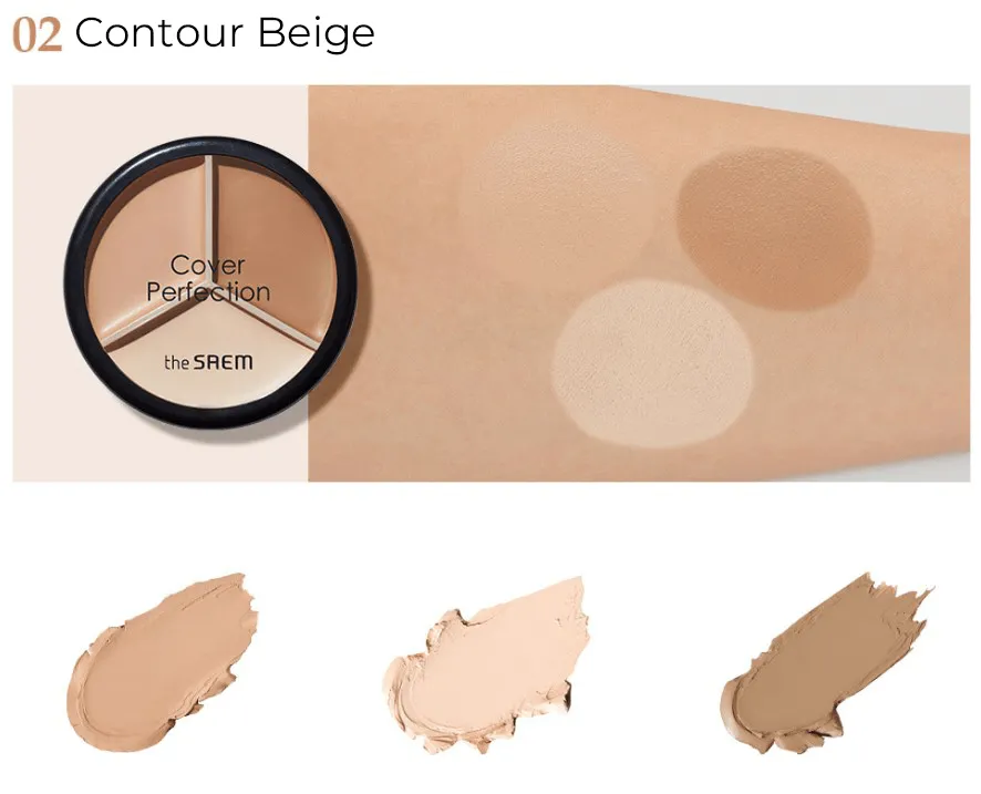 the SAEM Cover Perfection Triple Pot Concealer (2 Colors) 4.5g