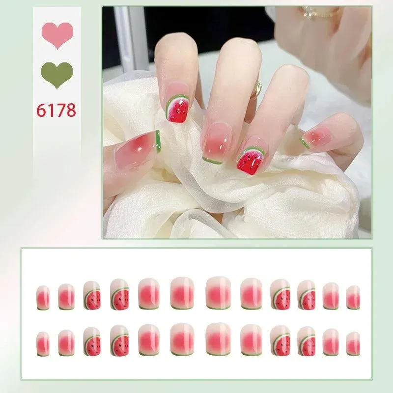 Vibrant Rainbow Ballerina Nail Art Set: Playful & Reusable Designs