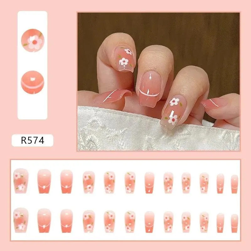 Vibrant Rainbow Ballerina Nail Art Set: Playful & Reusable Designs