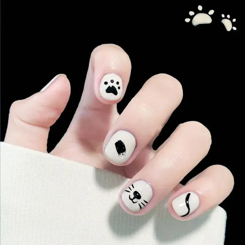 Vibrant Rainbow Ballerina Nail Art Set: Playful & Reusable Designs