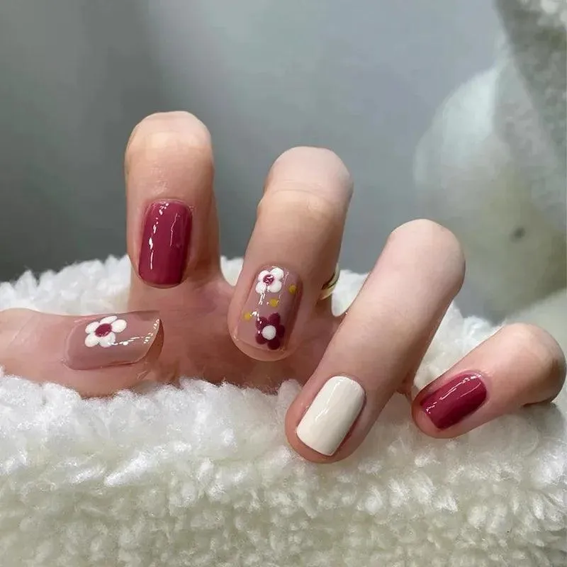 Vibrant Rainbow Ballerina Nail Art Set: Playful & Reusable Designs