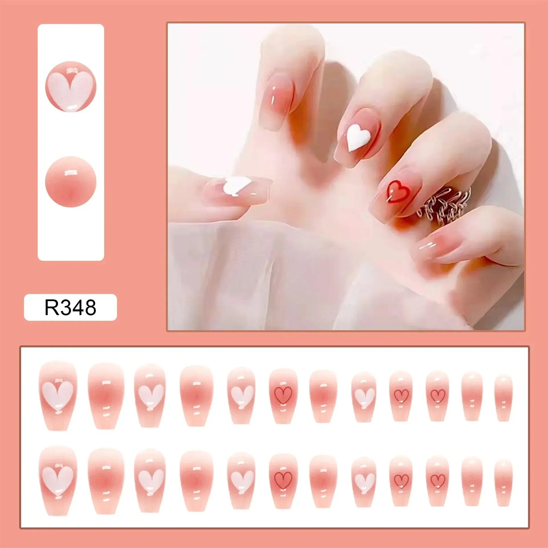 Vibrant Rainbow Ballerina Nail Art Set: Playful & Reusable Designs