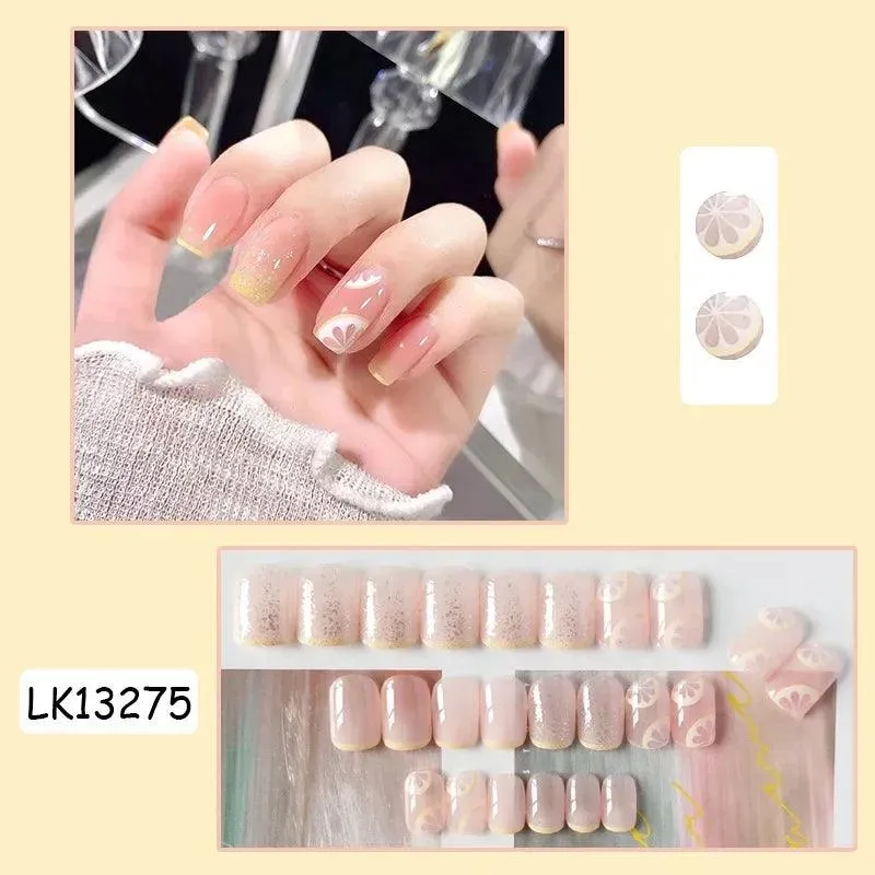 Vibrant Rainbow Ballerina Nail Art Set: Playful & Reusable Designs