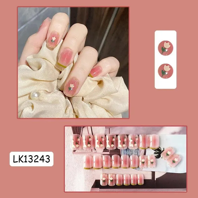Vibrant Rainbow Ballerina Nail Art Set: Playful & Reusable Designs