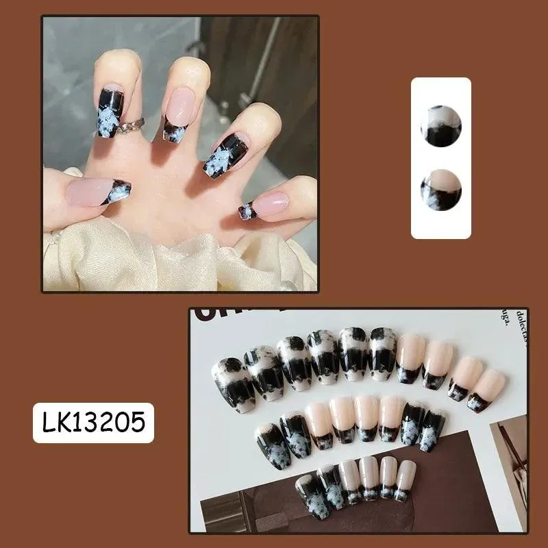 Vibrant Rainbow Ballerina Nail Art Set: Playful & Reusable Designs