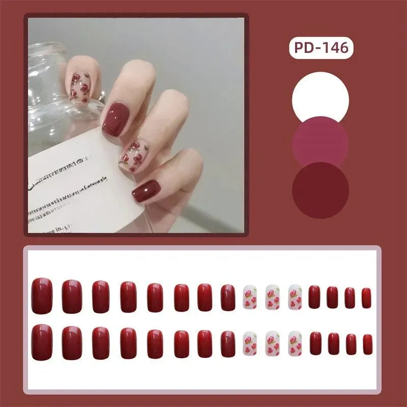Vibrant Rainbow Ballerina Nail Art Set: Playful & Reusable Designs
