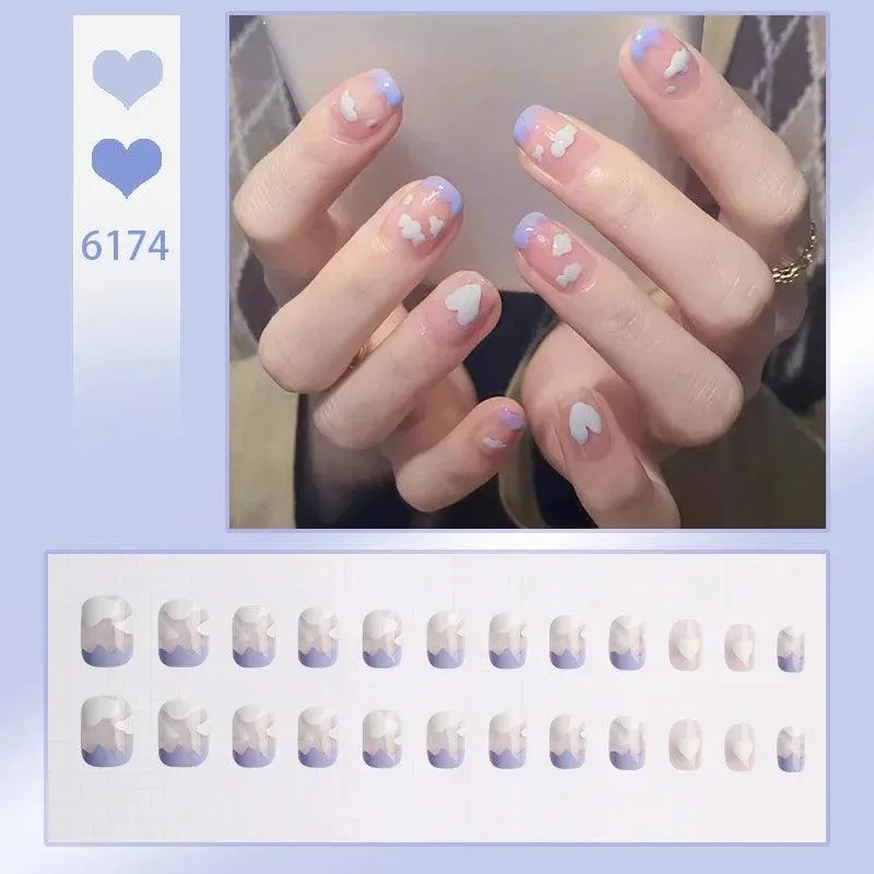 Vibrant Rainbow Ballerina Nail Art Set: Playful & Reusable Designs