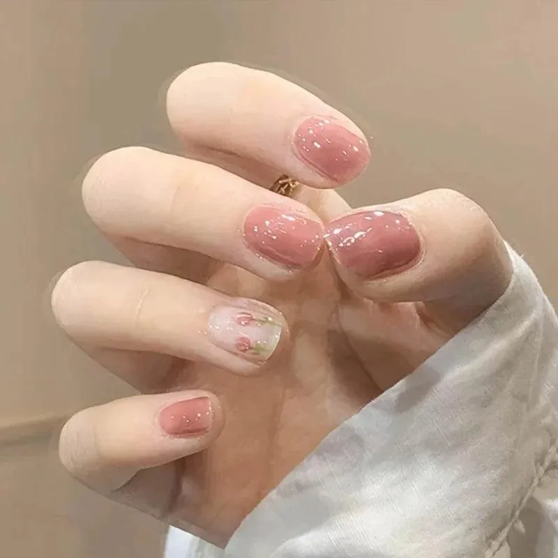 Vibrant Rainbow Ballerina Nail Art Set: Playful & Reusable Designs