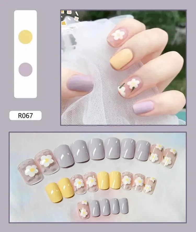 Vibrant Rainbow Ballerina Nail Art Set: Playful & Reusable Designs