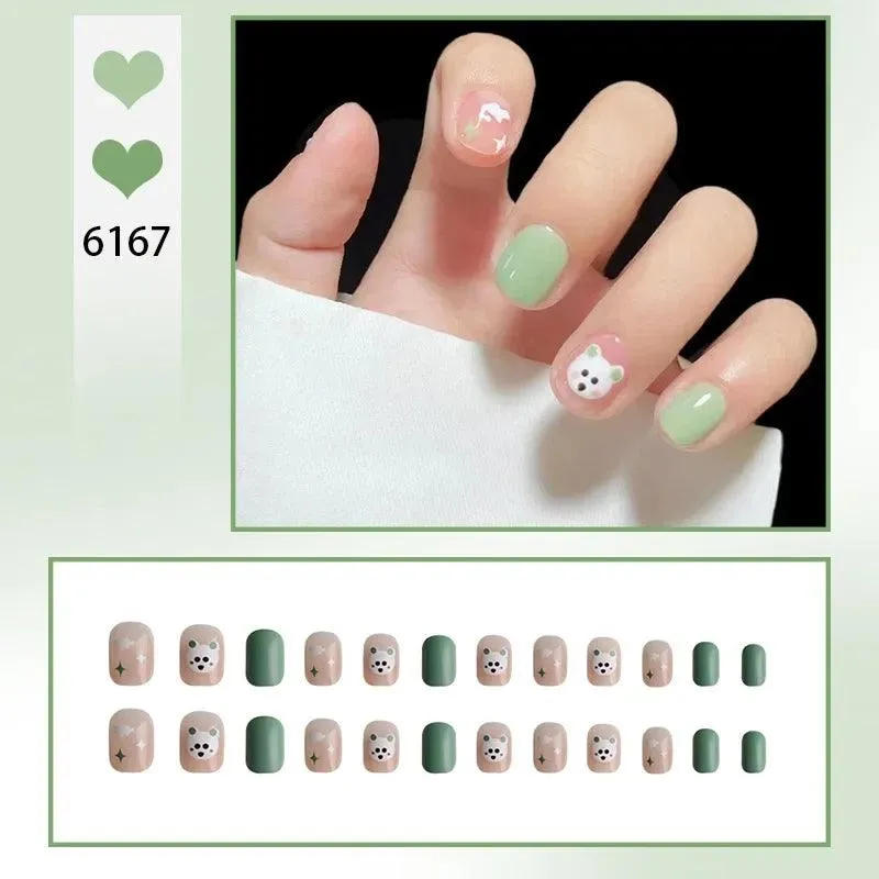 Vibrant Rainbow Ballerina Nail Art Set: Playful & Reusable Designs