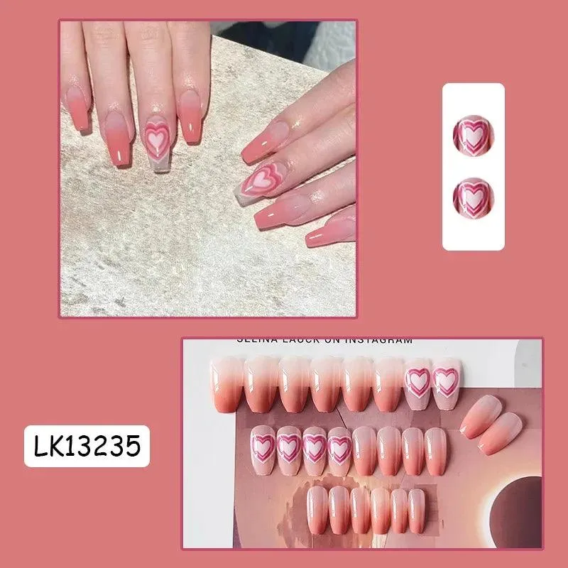 Vibrant Rainbow Ballerina Nail Art Set: Playful & Reusable Designs