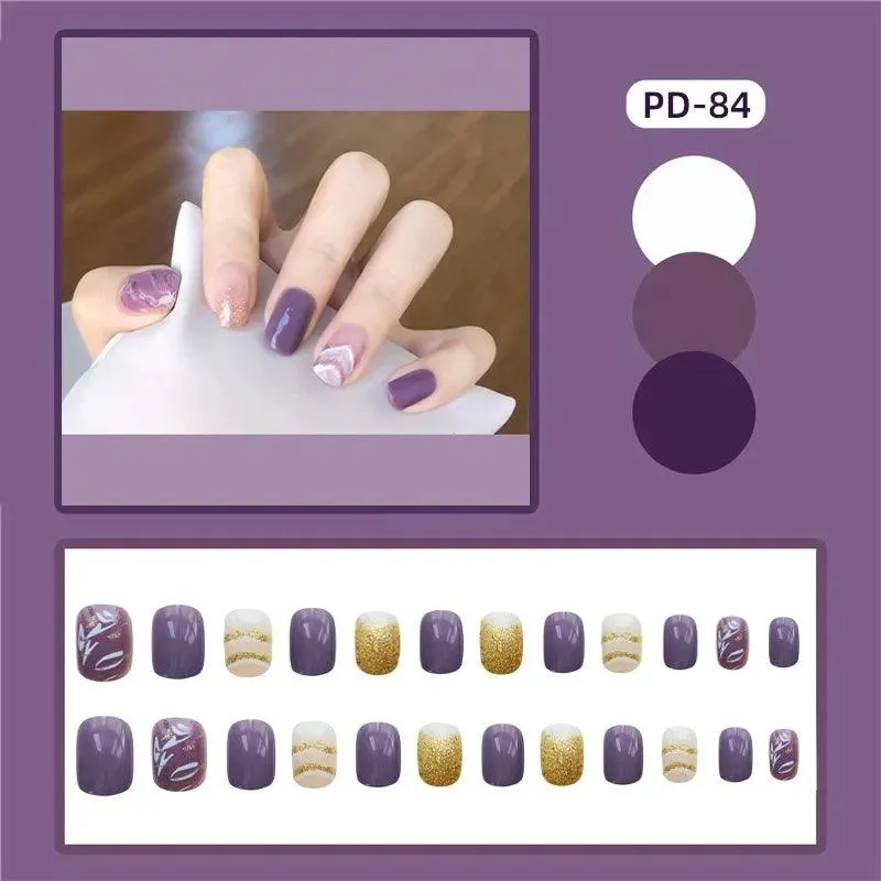 Vibrant Rainbow Ballerina Nail Art Set: Playful & Reusable Designs